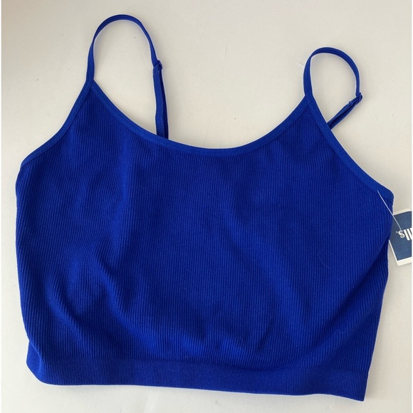 Bozzolo Women’s CamisoleTop,  M/L, Royal Blue, Spagh Straps, Crop, NWT - Picture 1 of 2